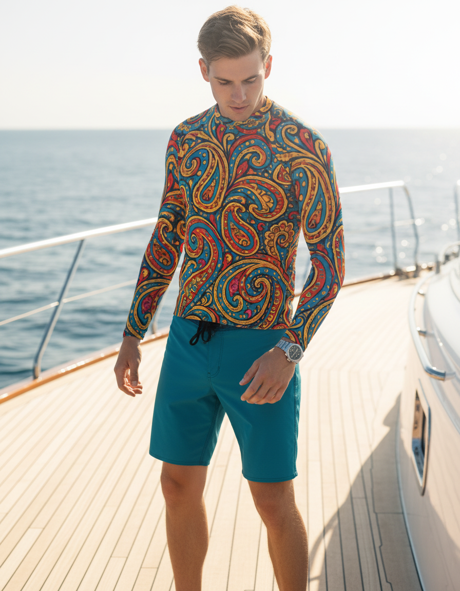 Men's Complex Color Patterns rashguard