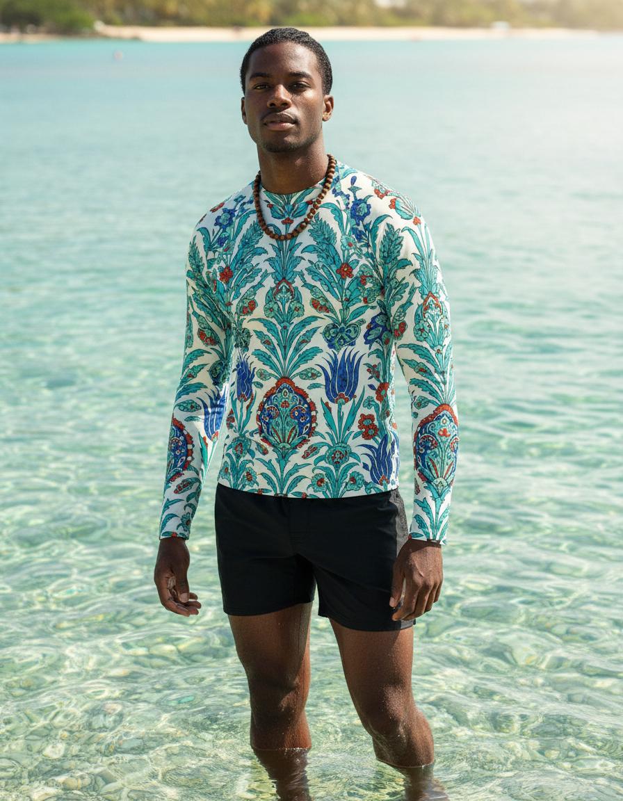 Men's Iznik Tile rashguard