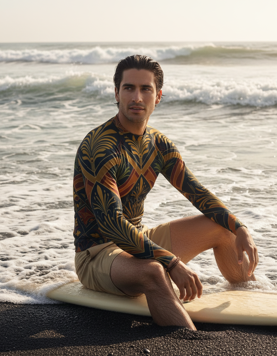 Men's Art Deco rashguard