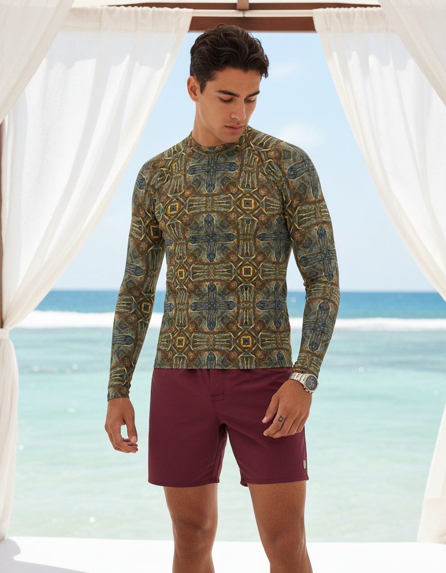 Men's Base Card Patterns rashguard