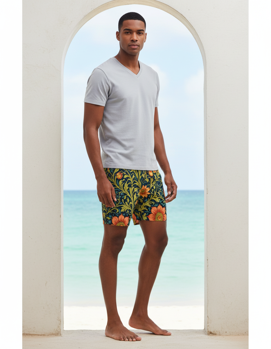 Acanthus Men's Swim Trunks swim trunks