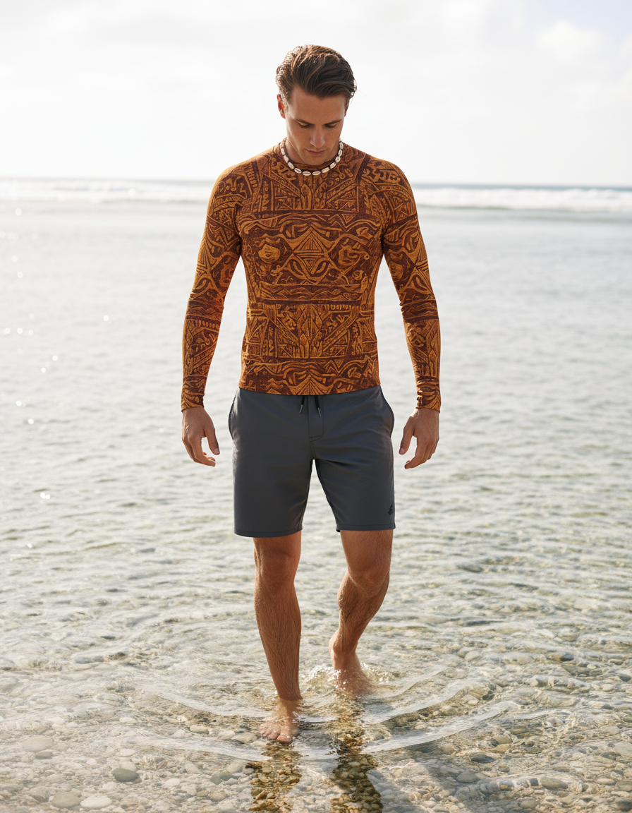 Men's Polynesian Tapa rashguard