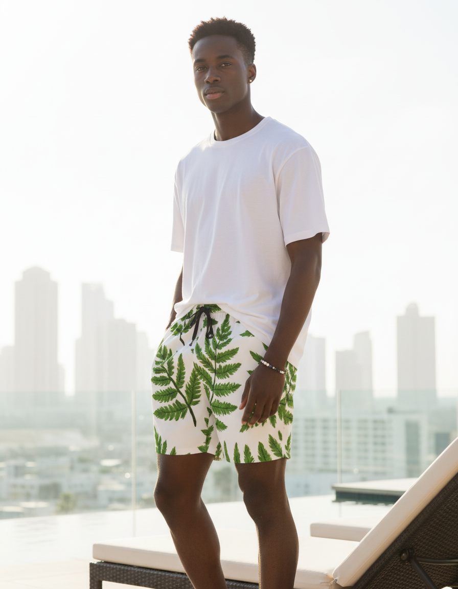 Men's Swim Trunks in Flourish
