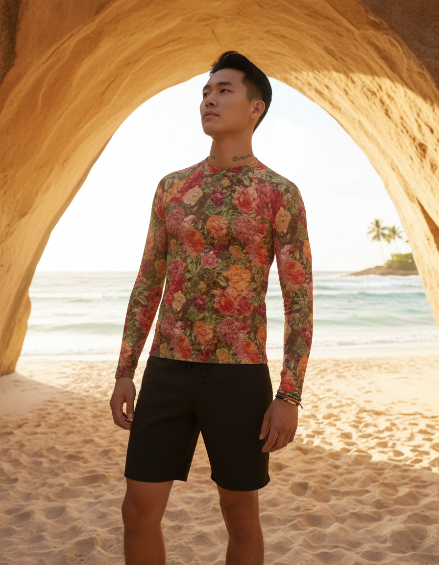 Men's Manet Floral Palette rashguard
