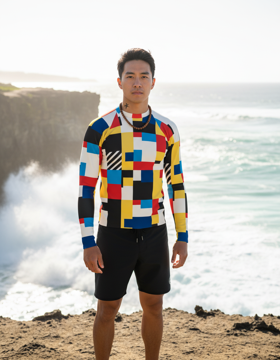 Men's De Stijl rashguard