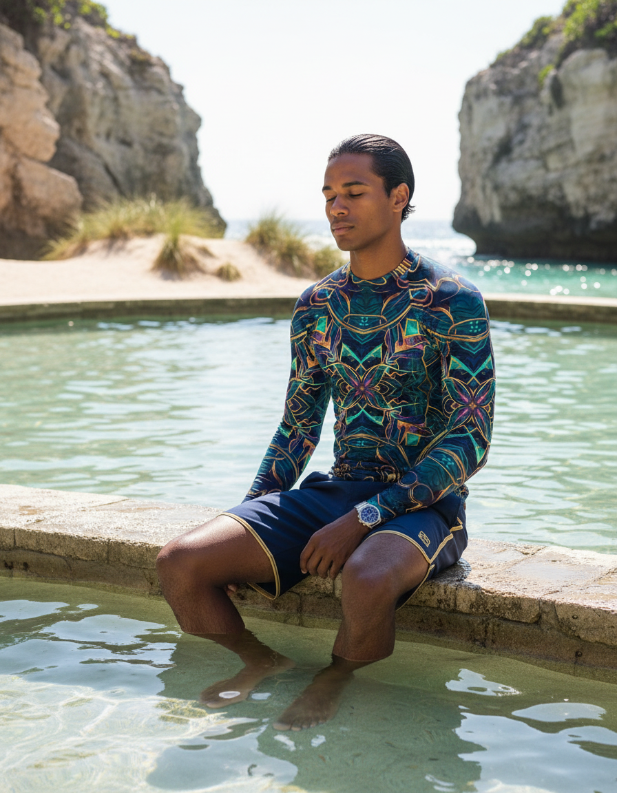 Men's Base Card Patterns rashguard