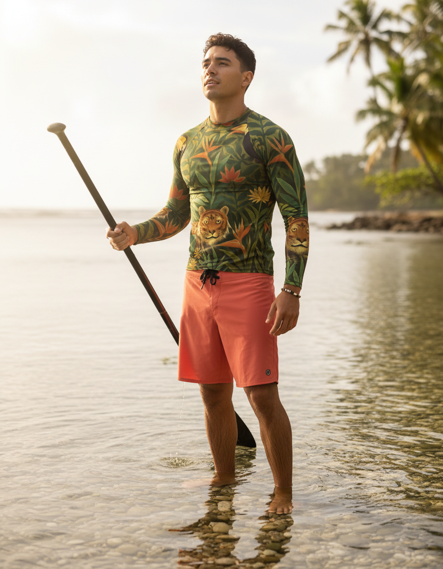 Men's Henri Rousseau Jungle rashguard