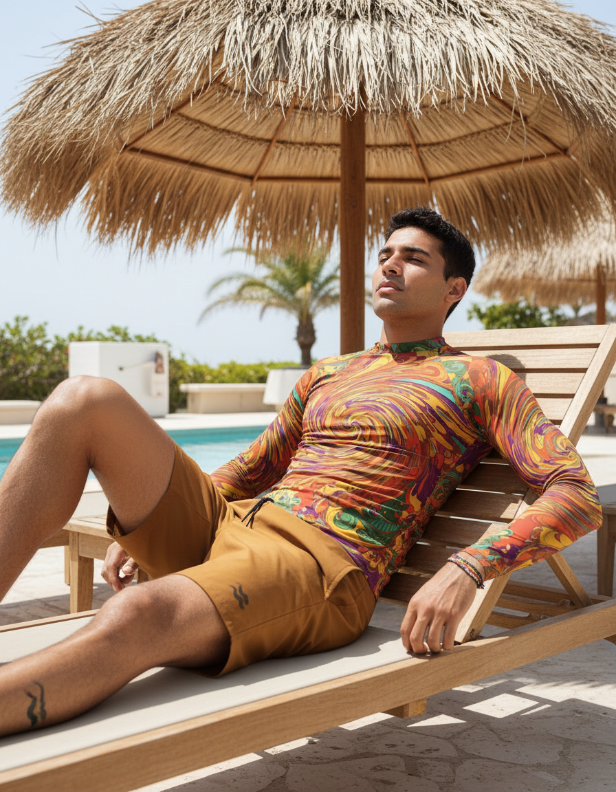 Men's Groovy 70s rashguard