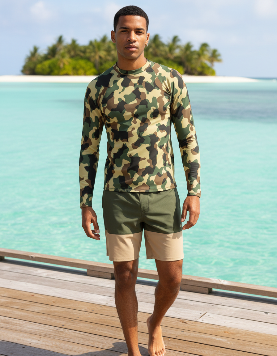 Men's Camouflage Patterns — Wikimedia (Camouflage pattern texture.png) rashguard