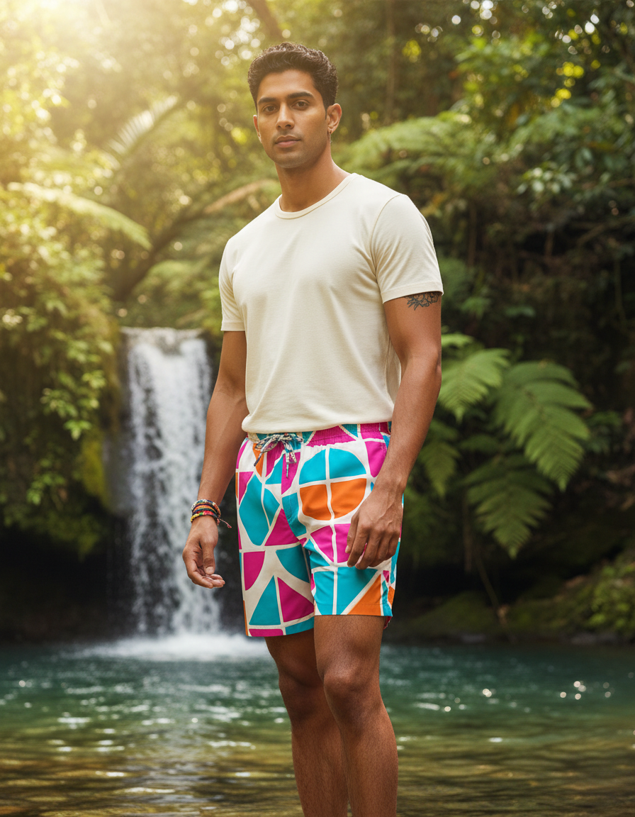 Men's Swim Trunks in Kaleidoscope