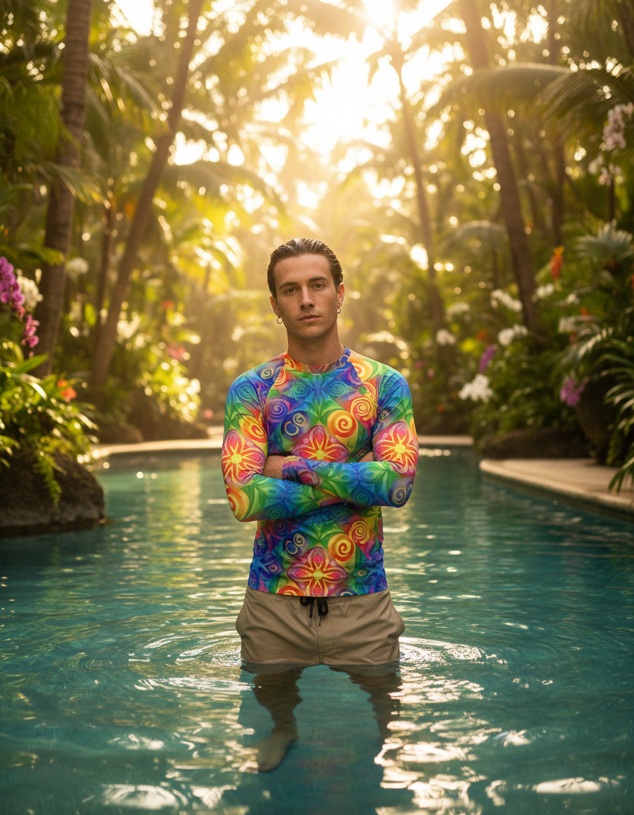 Men's Rainbow Patterns rashguard