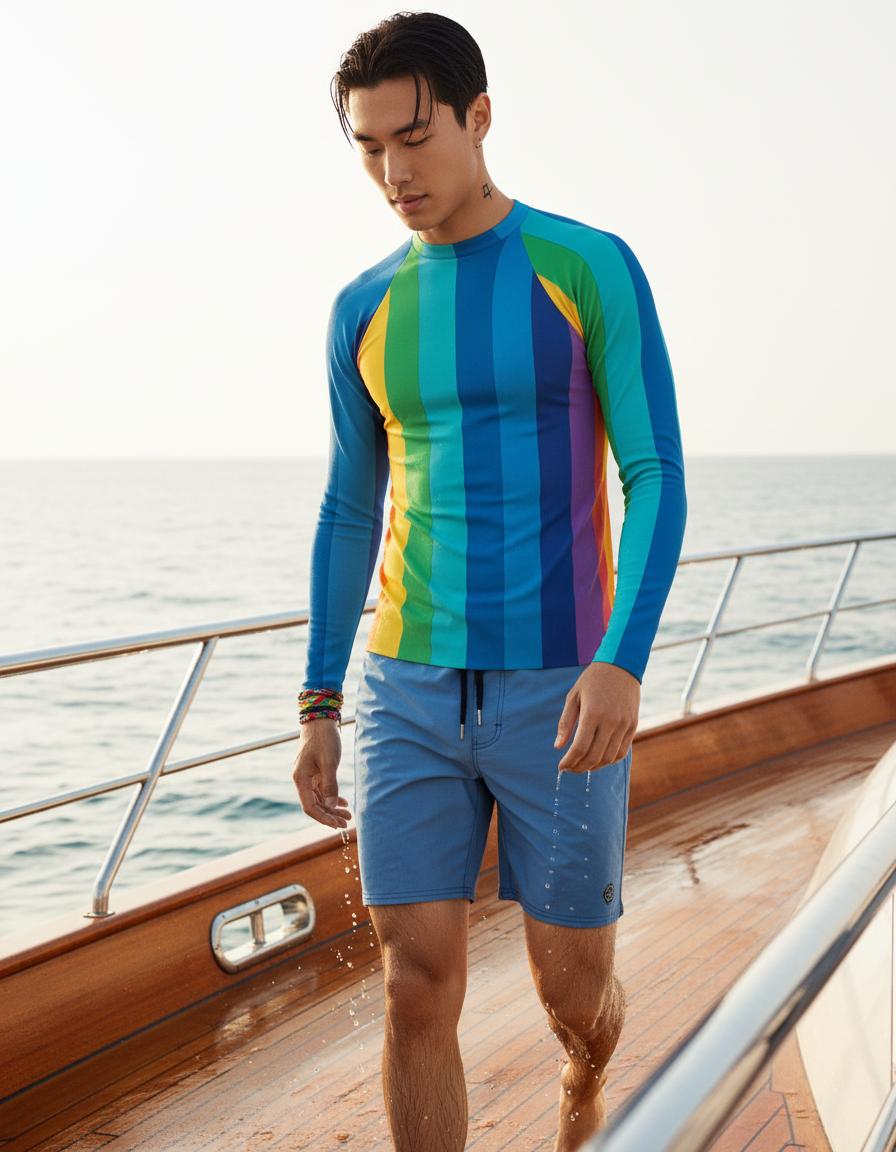 Men's Striped Patterns rashguard