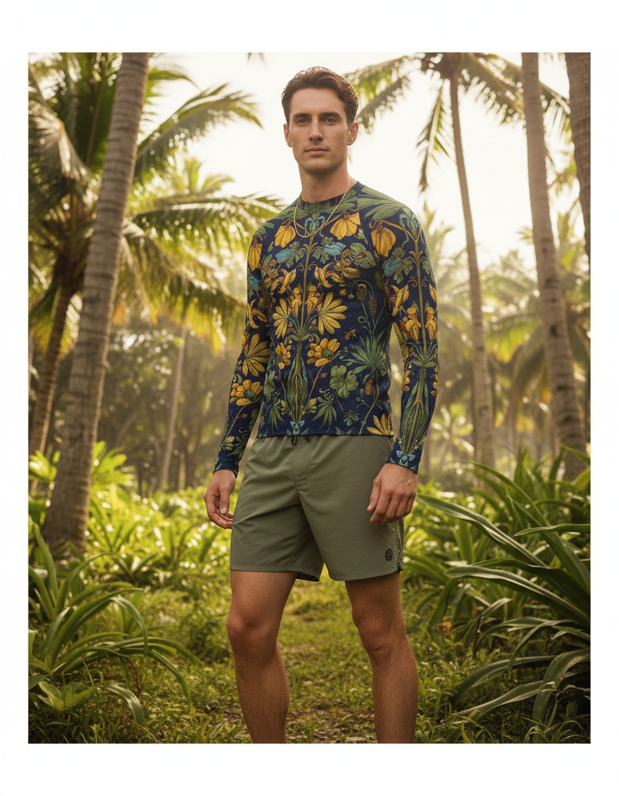 Men's Merian Botanical rashguard