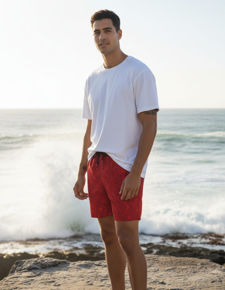 Men's Swim Trunks in Tsubaki
