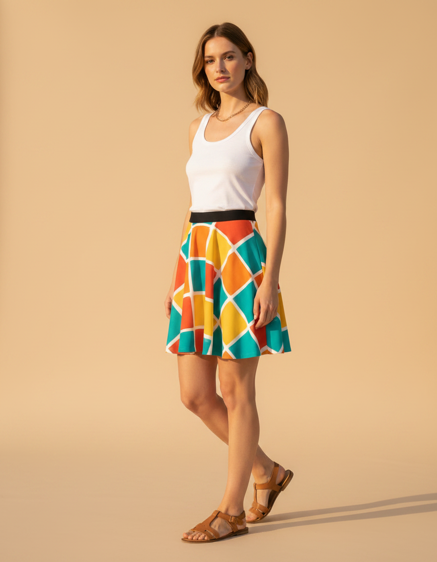 Skater Skirt in Prism