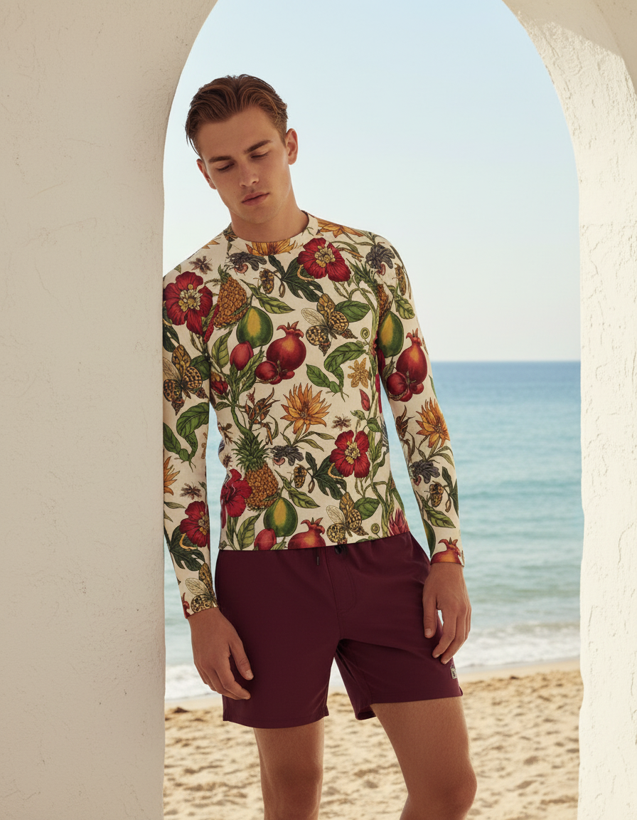 Men's Merian Botanical rashguard