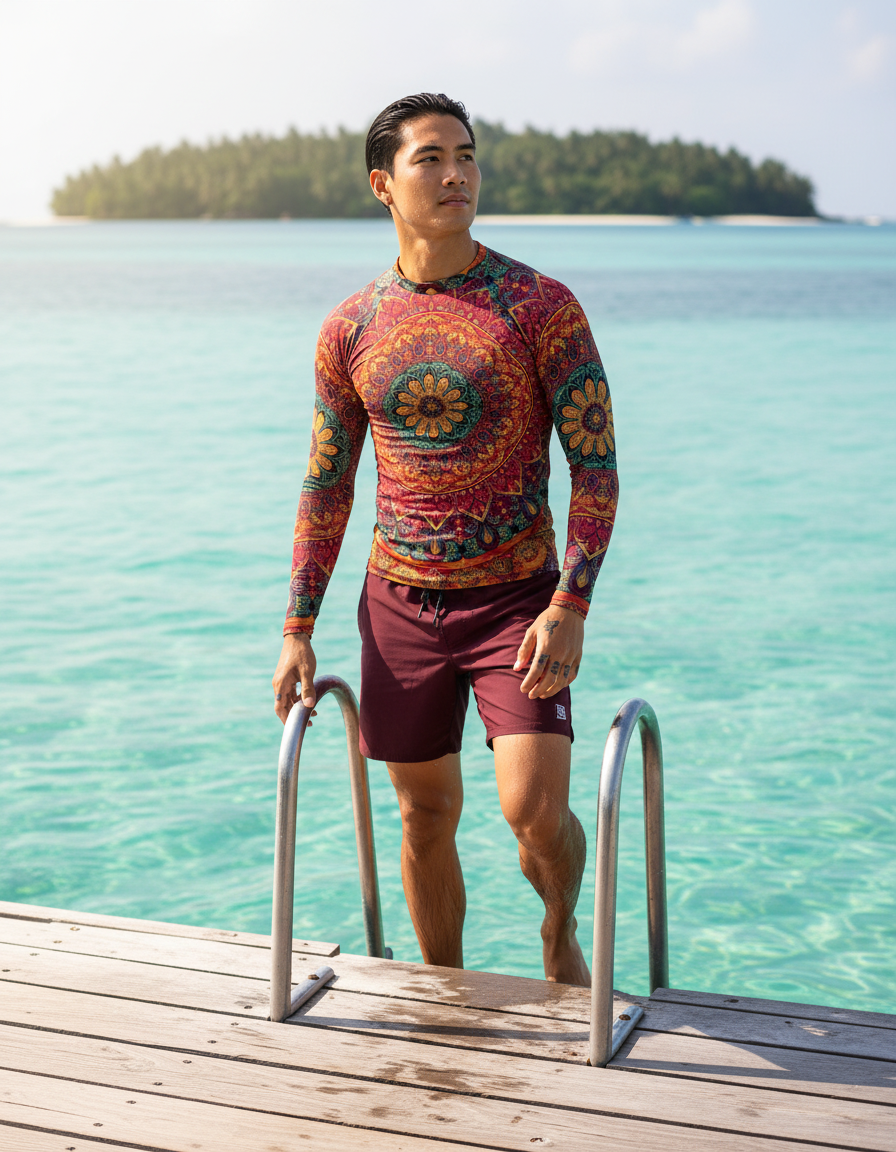 Men's Boho Mandala rashguard