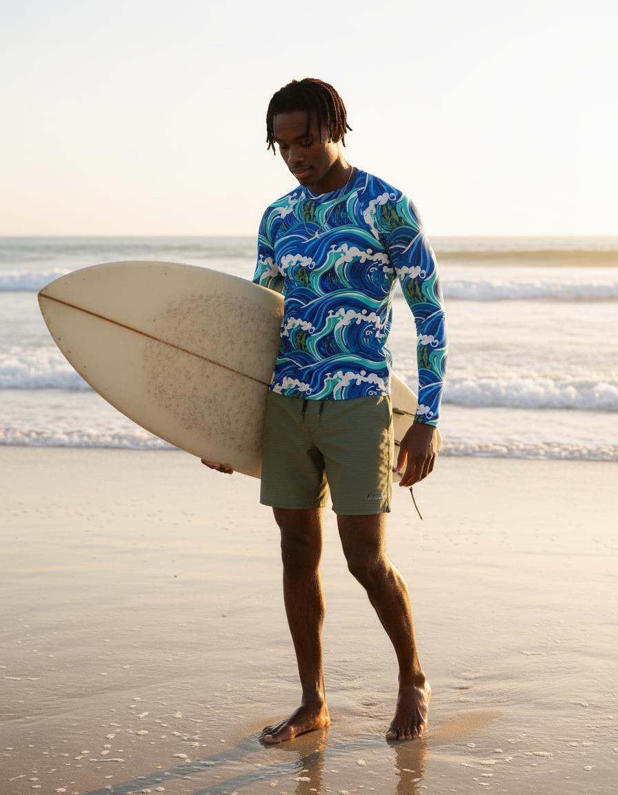 Men's Ocean Wave rashguard