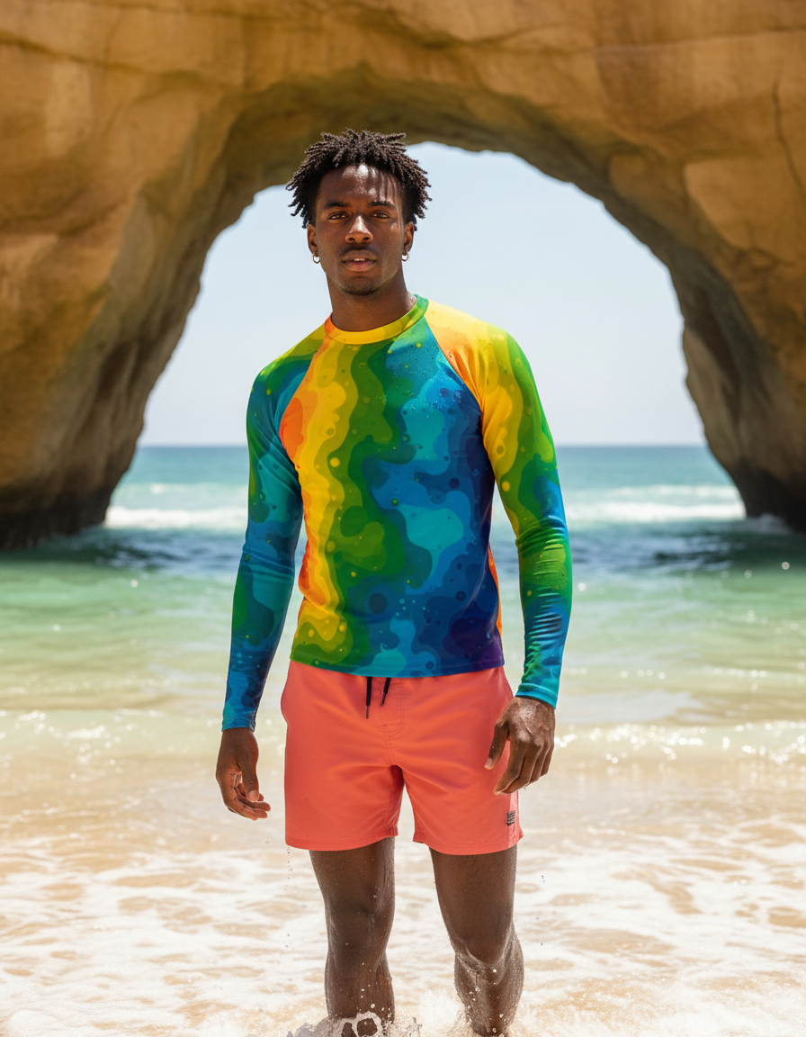 Men's Rainbow Patterns rashguard