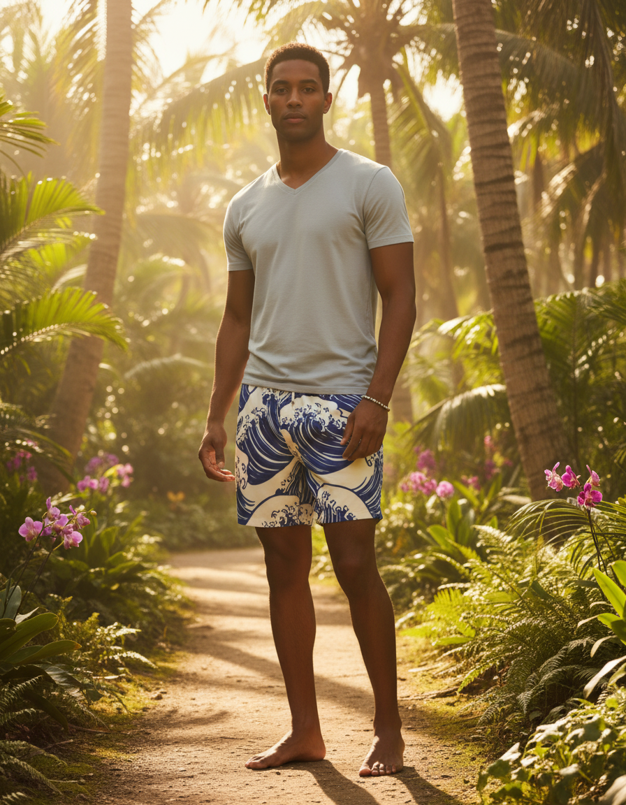 Men's Swim Trunks in Isamu