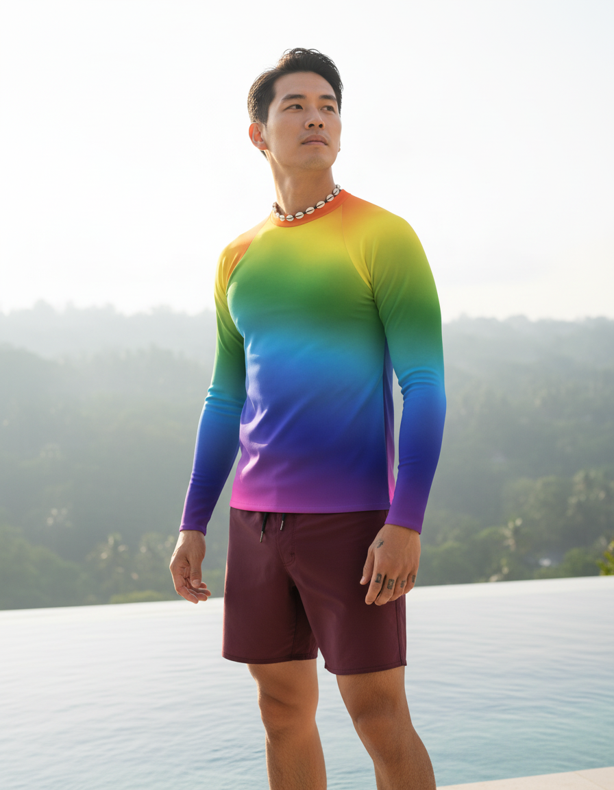 Men's Rainbow rashguard