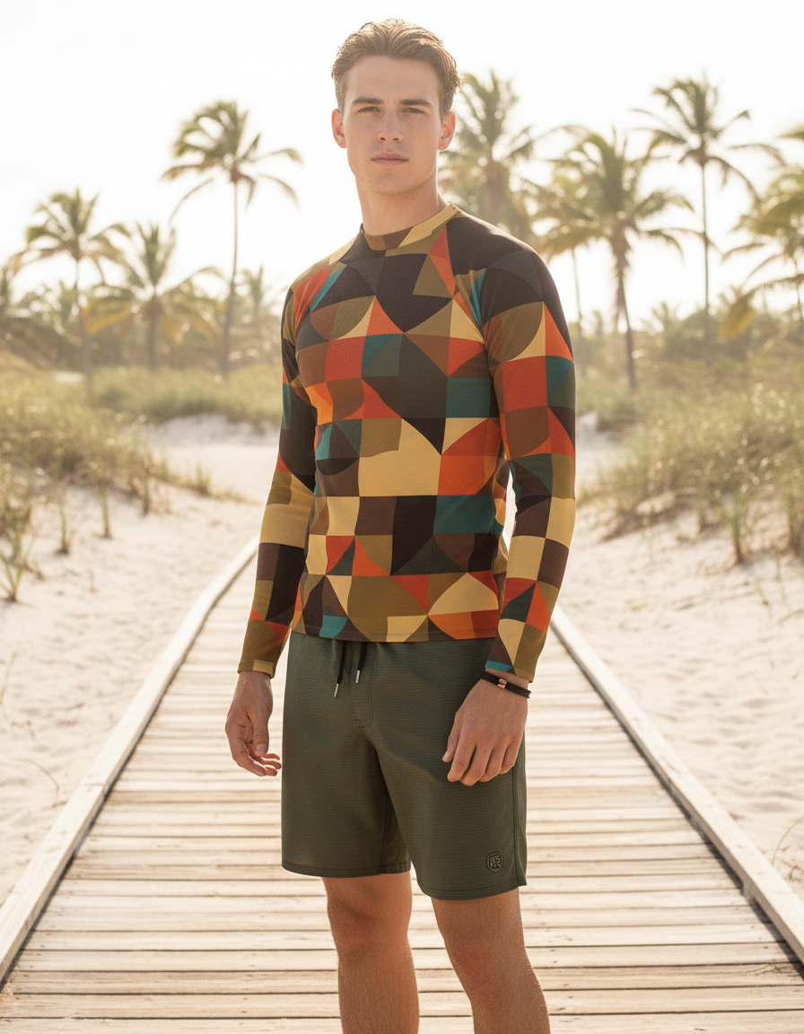 Men's Mid-Century Modern rashguard