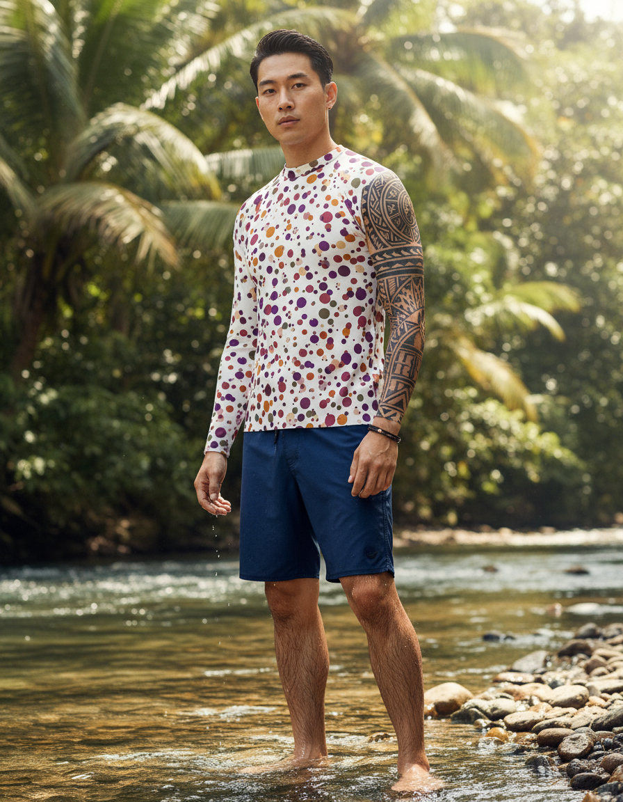 Men's Polka Dot rashguard