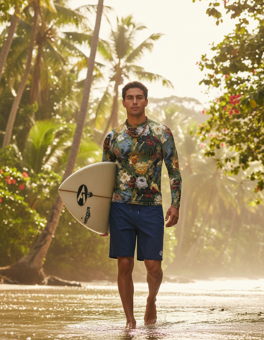 Men's Manet Floral Palette rashguard