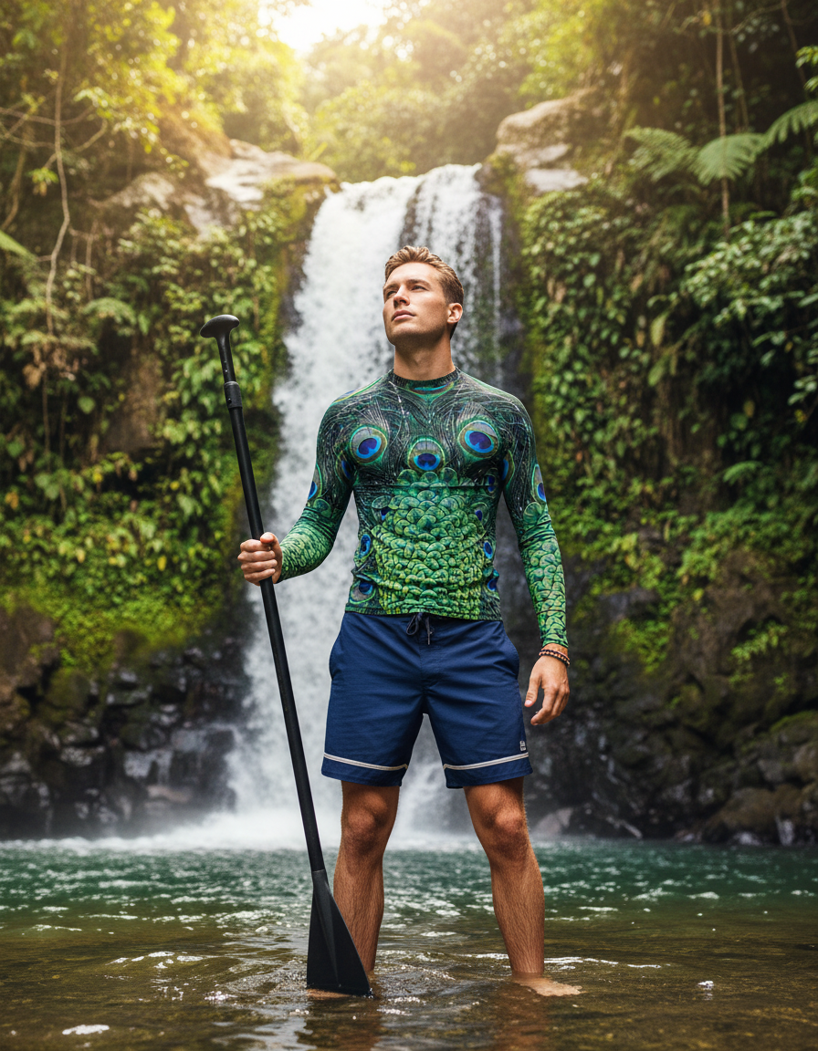 Men's Peacock rashguard