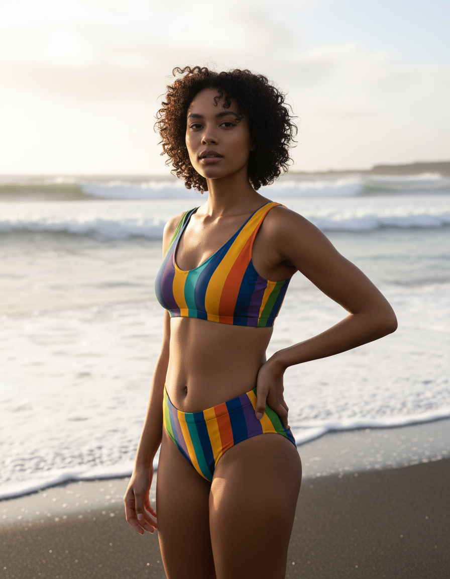 High-Waisted — Striped