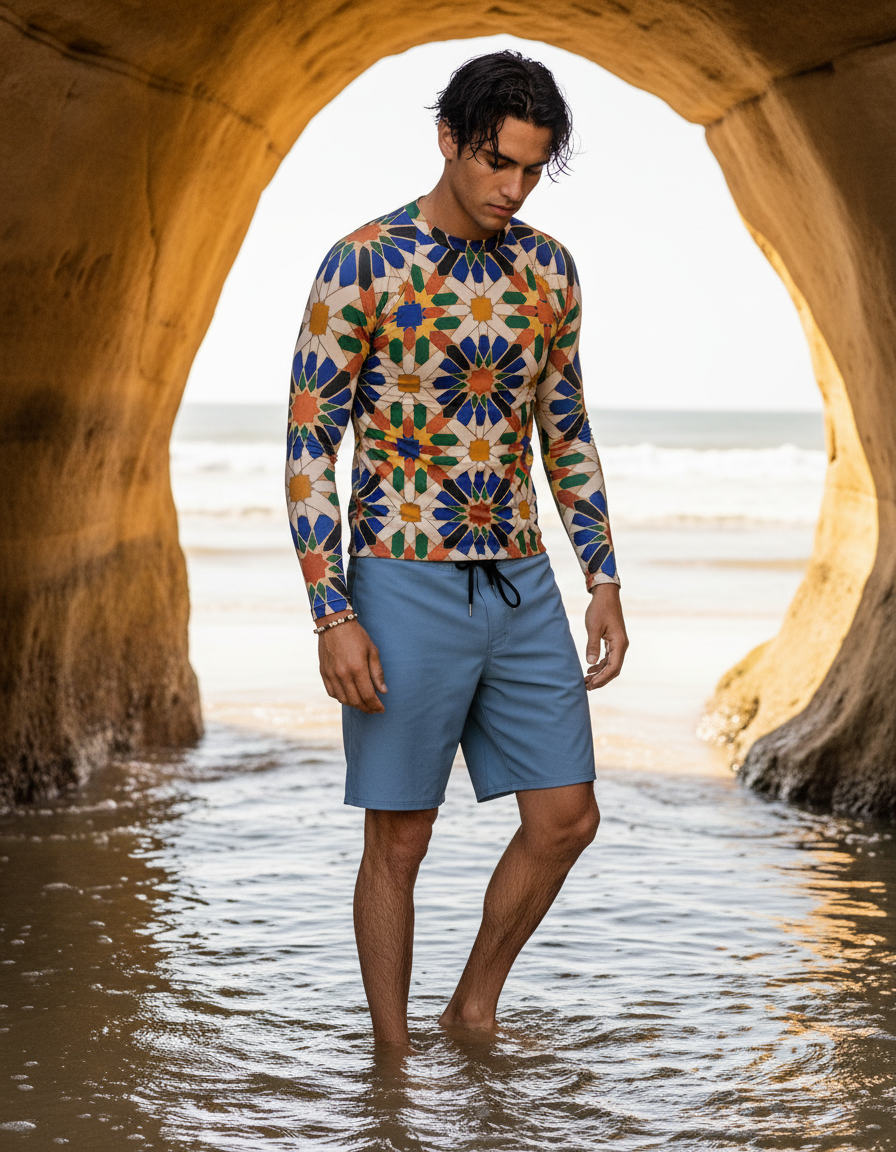 Men's Moroccan Tile rashguard