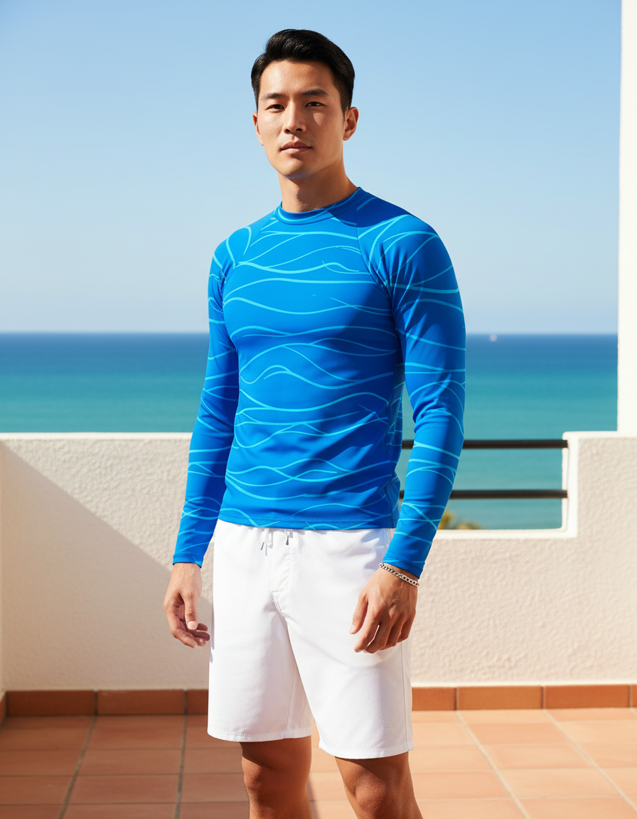 Men's Ocean Wave rashguard