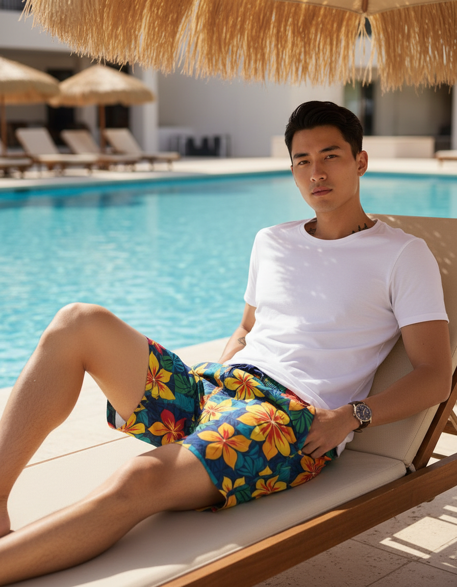 Men's Swim Trunks in Aloha