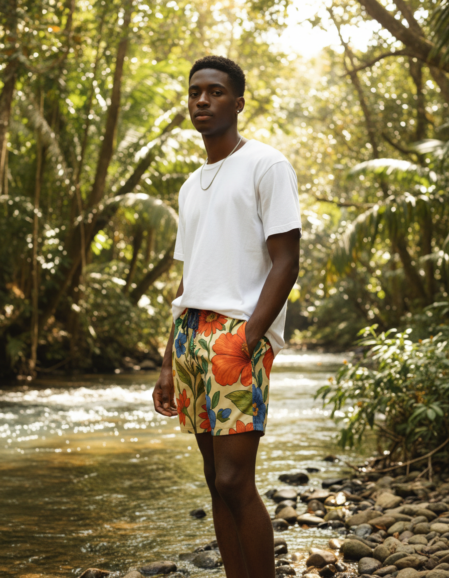 Men's Swim Trunks in Verdure