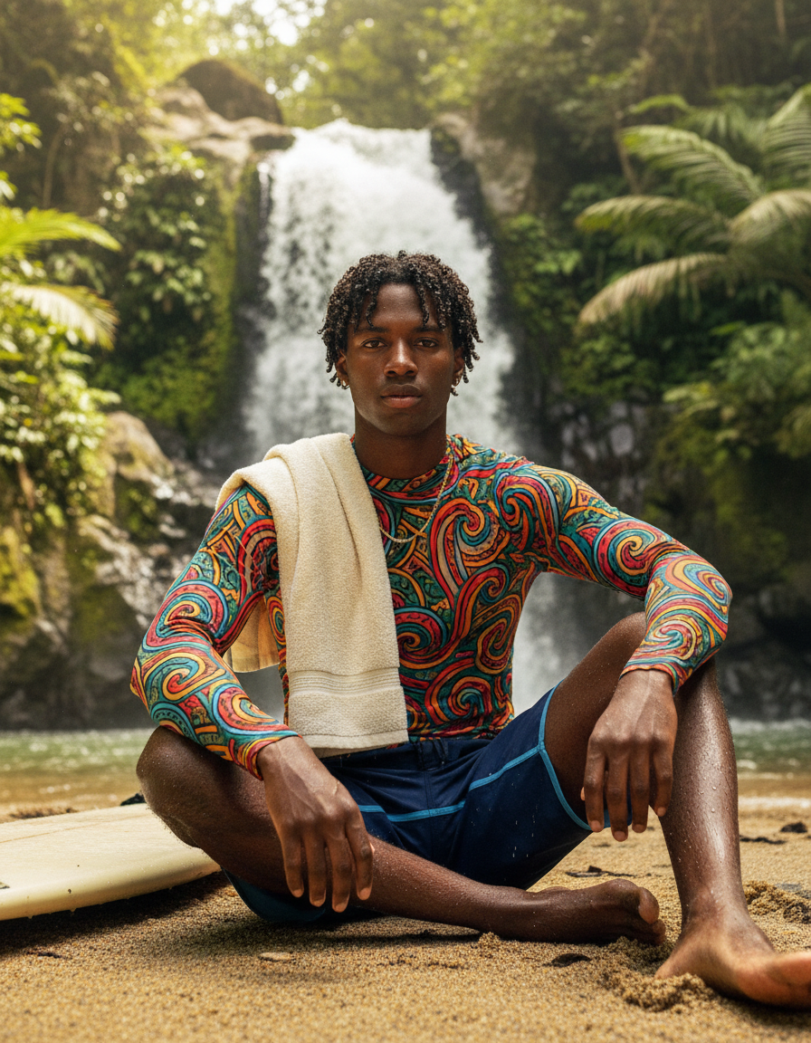 Men's Complex Color Patterns rashguard