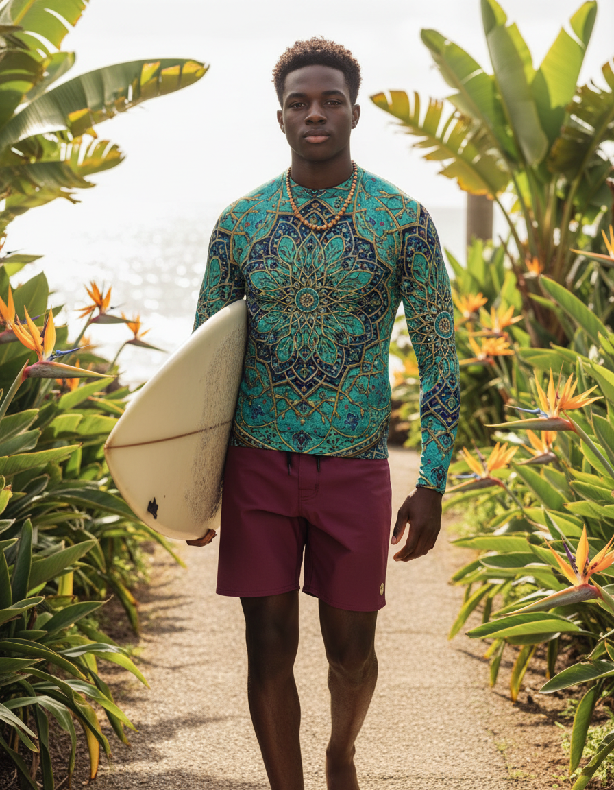 Men's Ottoman Tile rashguard