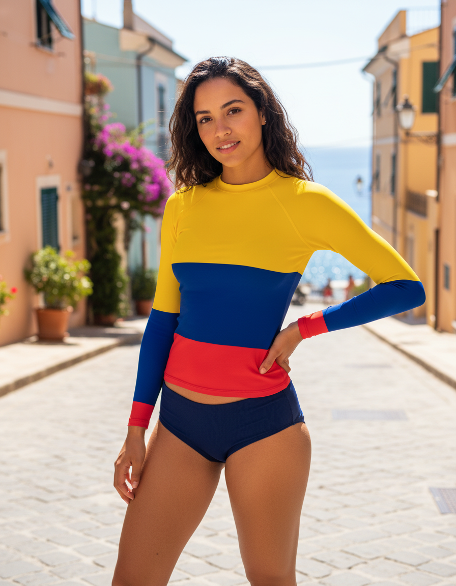 Women's Colombian Flag rashguard
