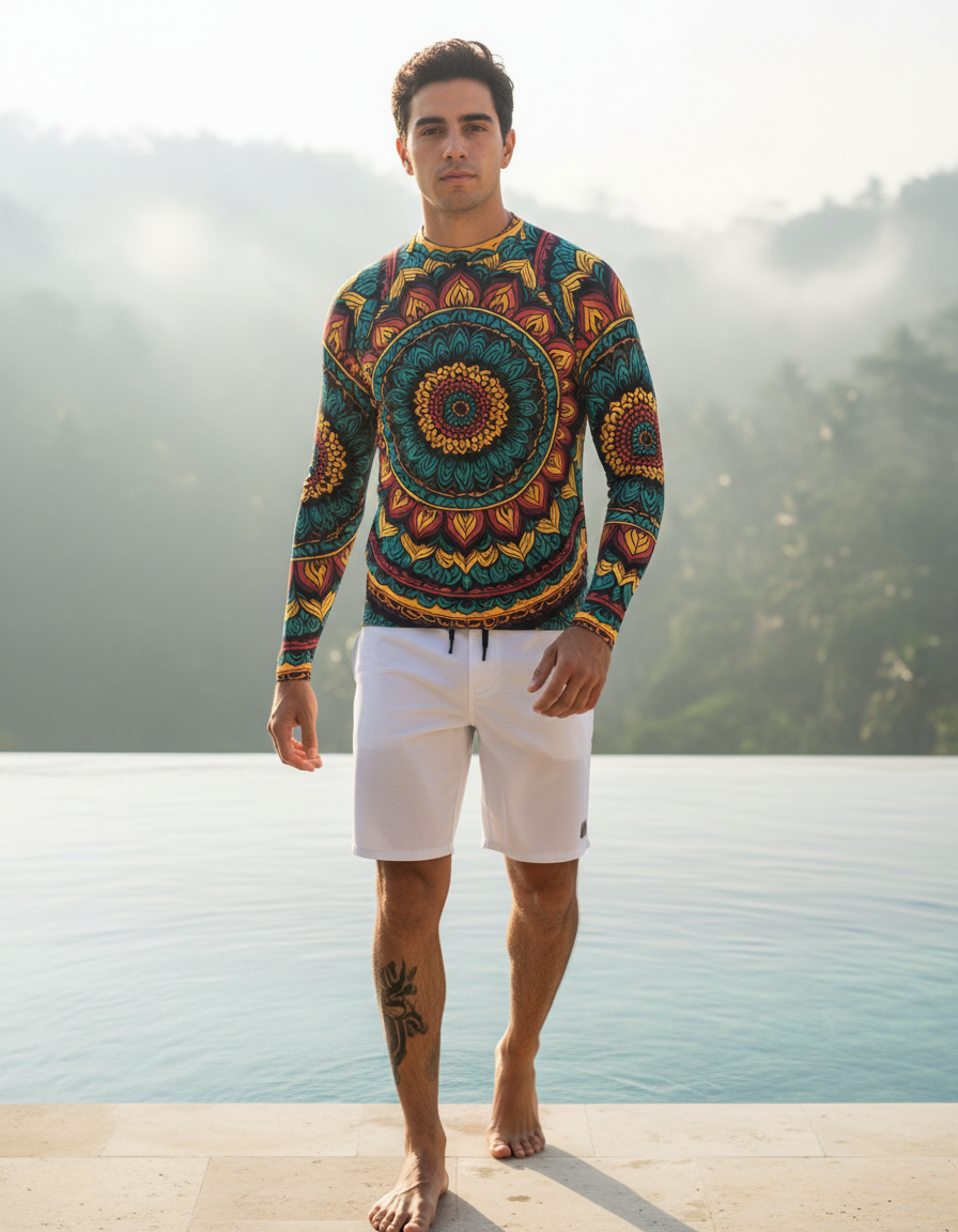 Men's Mandala Art rashguard