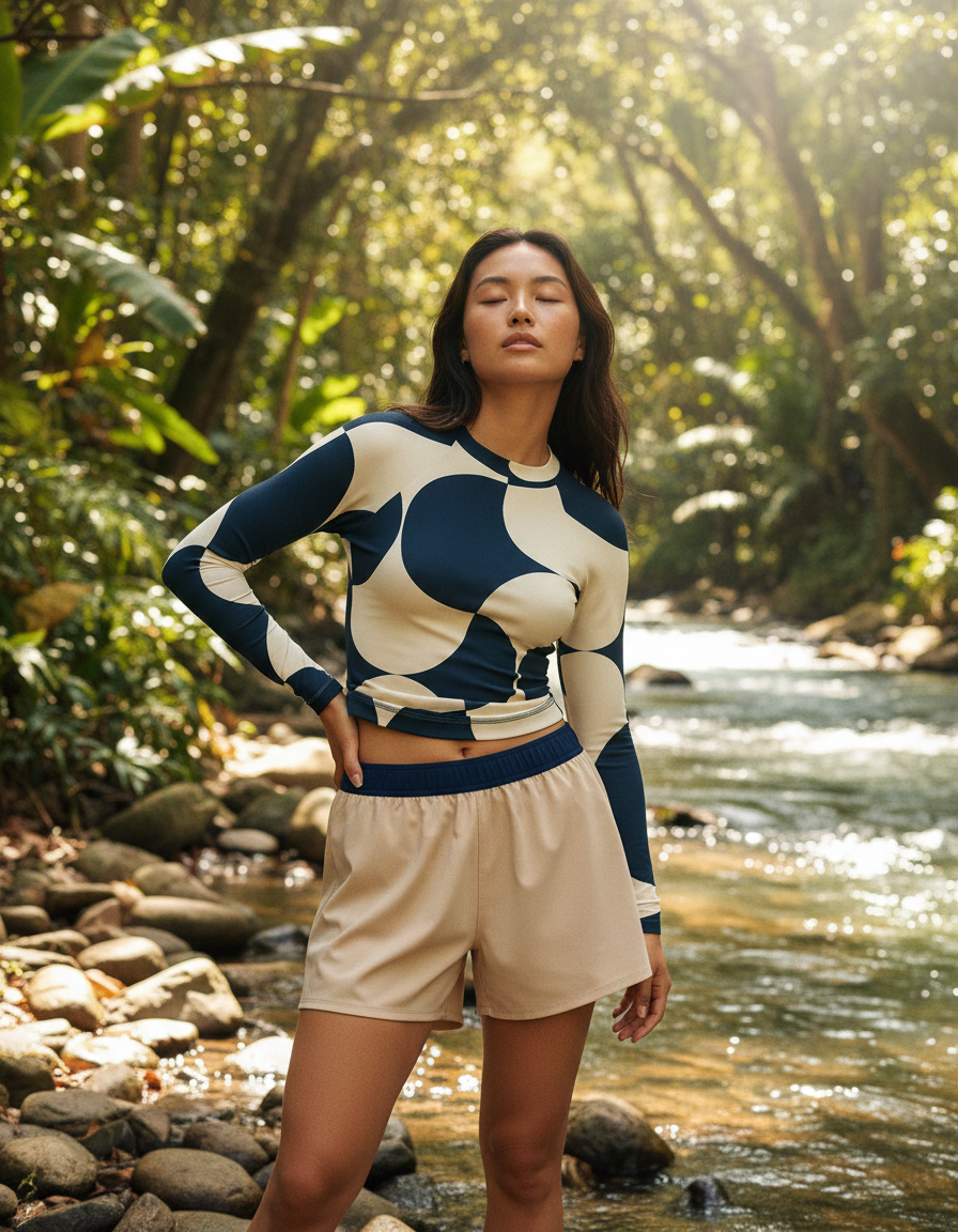 Women's Bicolor Patterns rashguard