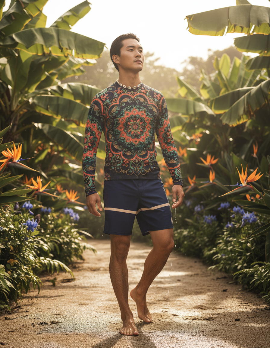 Men's Boho Mandala rashguard