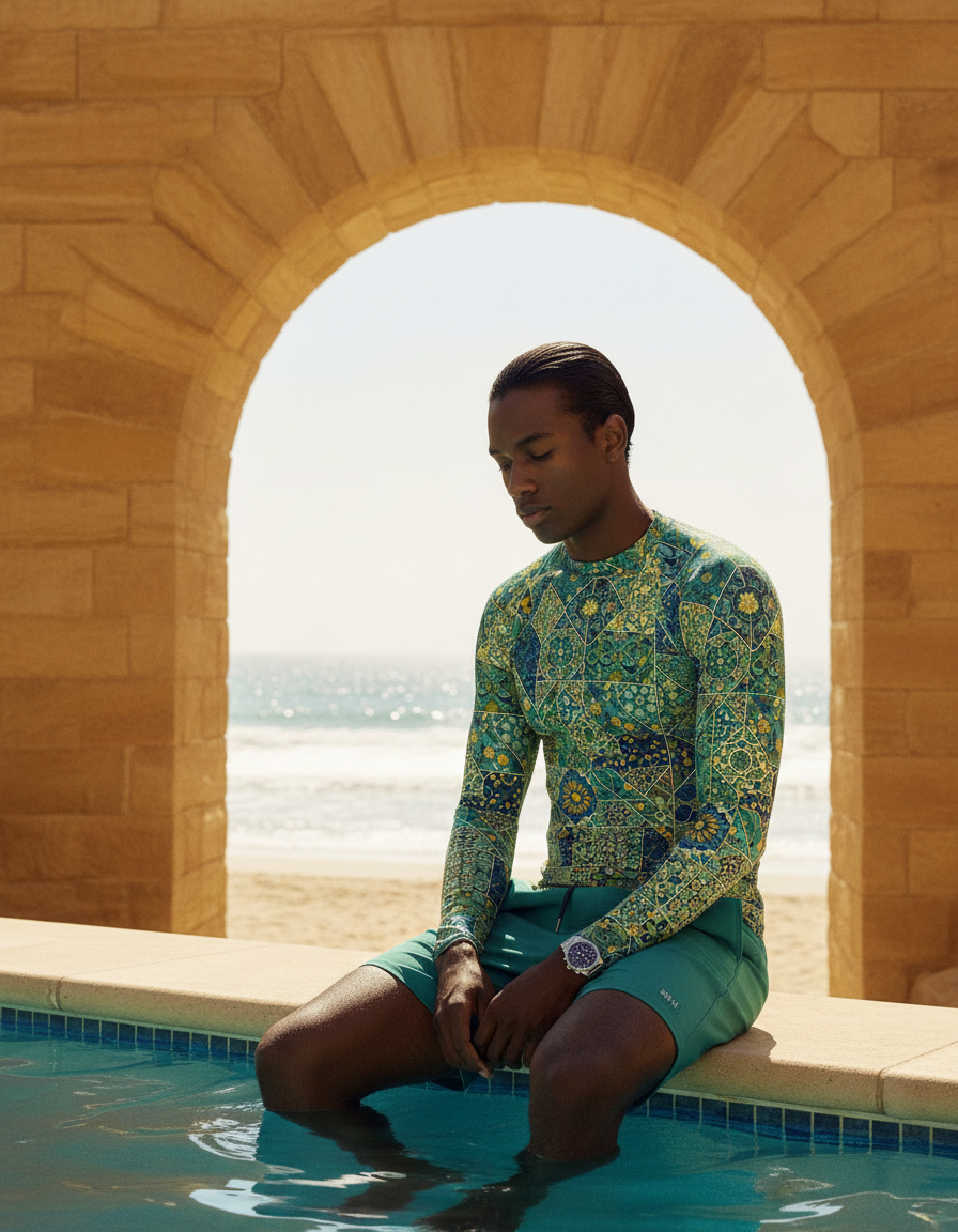 Men's Moroccan Tile rashguard